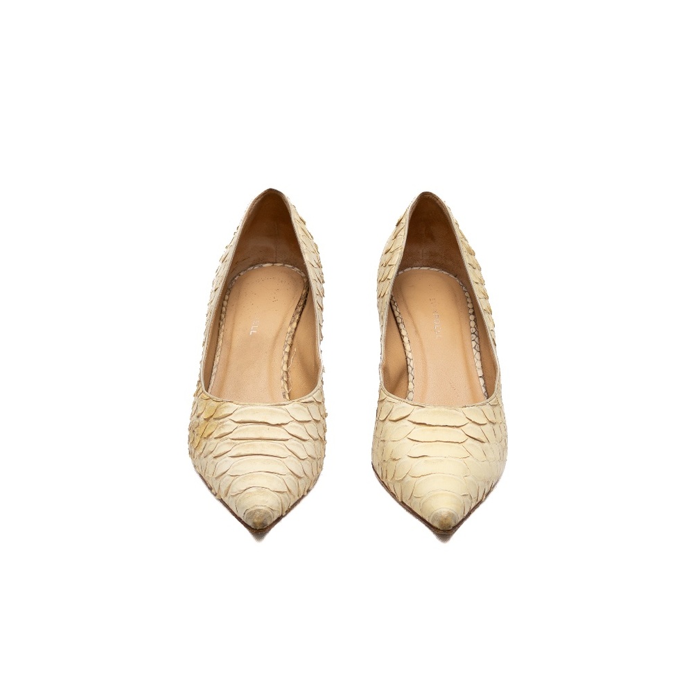 Devi Kroell Beige Python Wedge Heels Size 36 (Us … - image 2